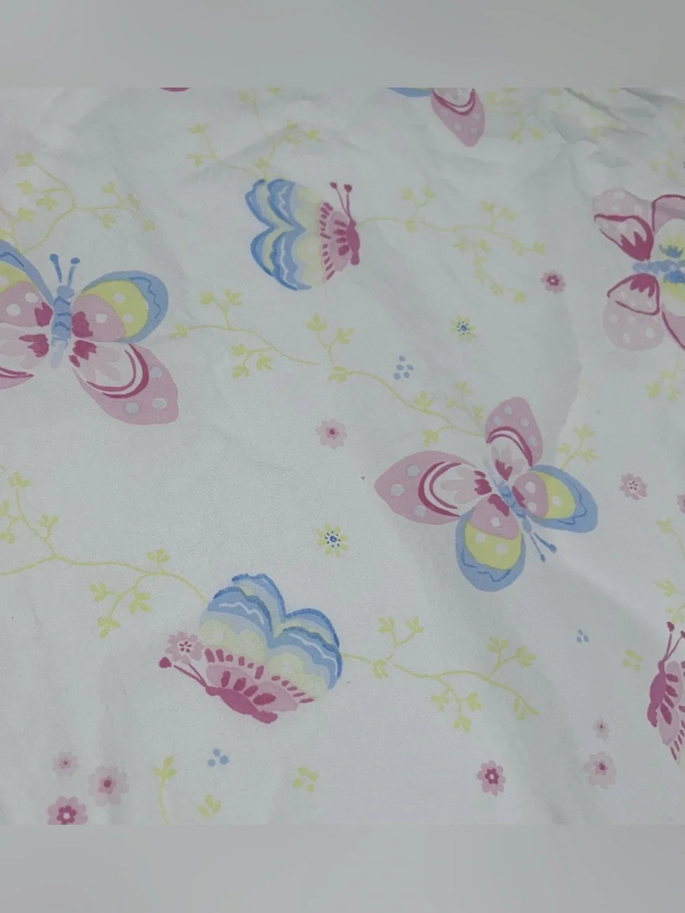 Pottery Barn Kids Girl’s Organic Cotton Butterfly Queen Flat & Fitted Sheet READ